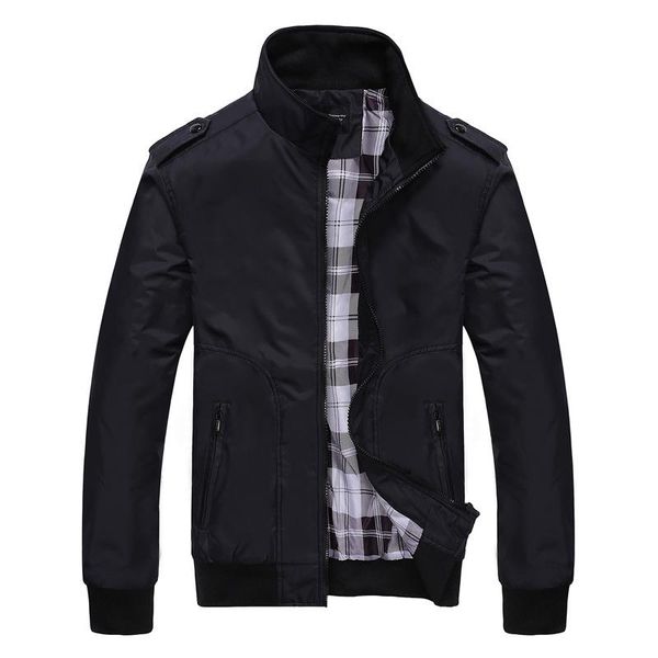 

new style jacket men stand collar thin windbreaker jacket coat men casual slim fashion chaqueta hombre, Black;brown