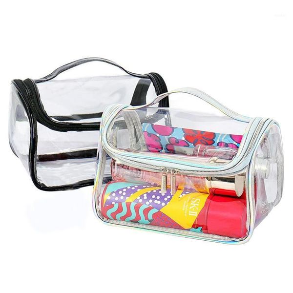 

cosmetic bags & cases portable clear makeup bag pvc waterproof transparent travel storage pouch cosmetics toiletry kit fashion organizer1