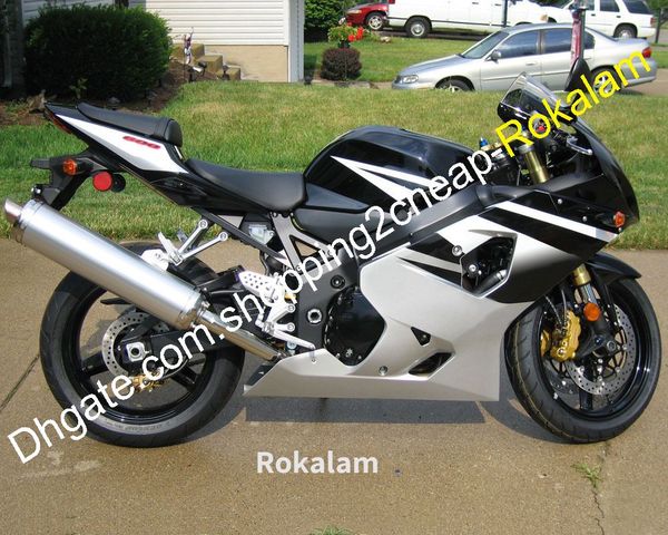 

for suzuki cowlings gsxr600 gsxr750 k4 2004 2005 gsxr 600 750 black white motorcycle fairing aftermarket kit (injection molding)