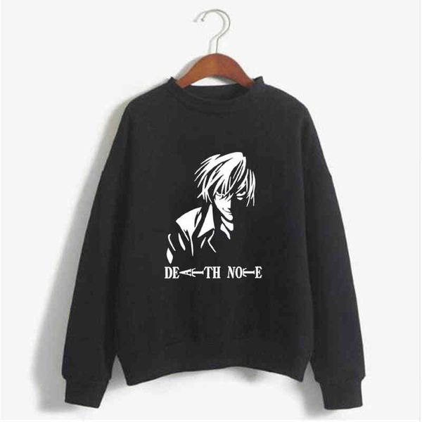 Anime Ölüm Notu Hoodies Erkek Kadın Uzun Kollu Kazak Manga Siyah Hoodies Giysi H1227