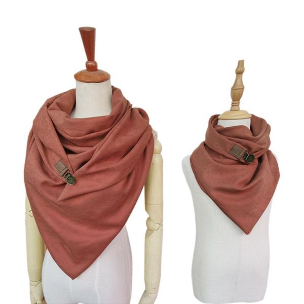 

2021 new autumn parent-child scarves men winter shawl design women cotton solid button children 2-8 year old fashion scarf, Blue;gray