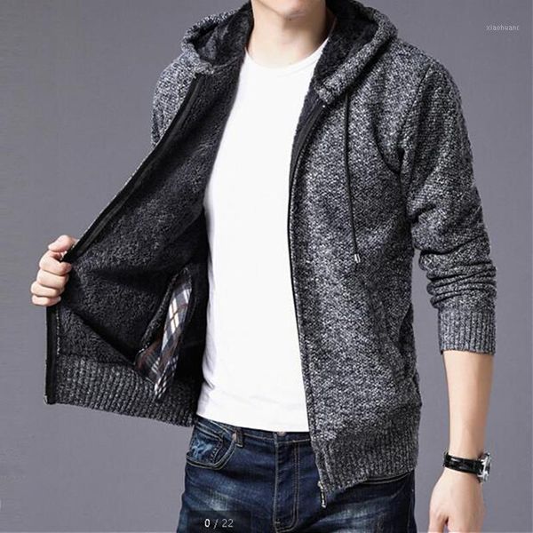 

new velvet knitted cardigan female short sweater hood jacket women the man long sleeve jumper sweaters warm cardigan the man1, White