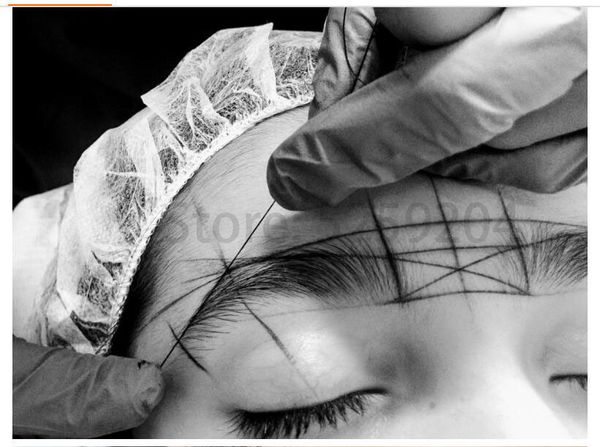 

10pcs new brows mapping strings no pre-ink string brows mapping microblading eyebrows positioning tools pmu tattoo accessories