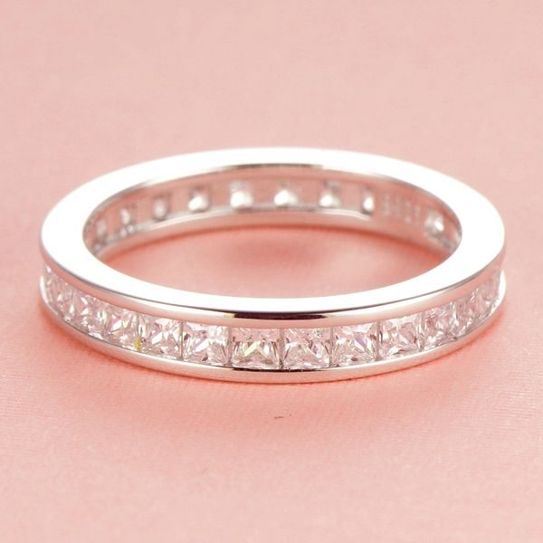 

fashion tonglin e-commerce selling product s925 sterling silver creative square wedding ring full diamond index finger ring ornament gen, Slivery;golden