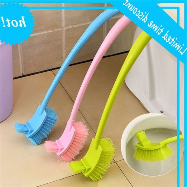 

double sided thickened long handle dead angle toilet cleaning curved gap sanitary brush