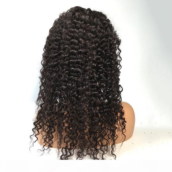 

новые продукты заводская цена бразильская глубокая волна девушка remy человеческие парики волос кружева переднего парика для женщин, Black