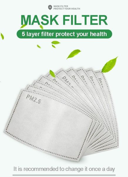 

anti pm2.5 filter for kids haze mask pad replaceable filter-slice 5layers non-woven activated c