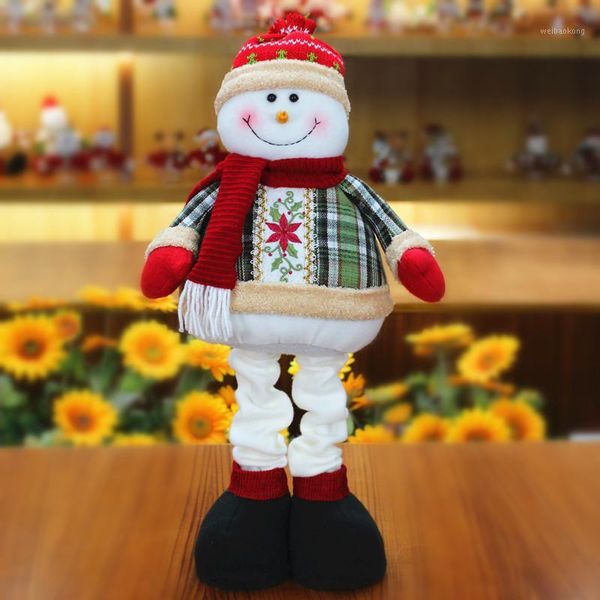 

christmas decorations 60*23 cm snowman dolls ornaments year gift for kids standing pose toys home decor party supplies props1