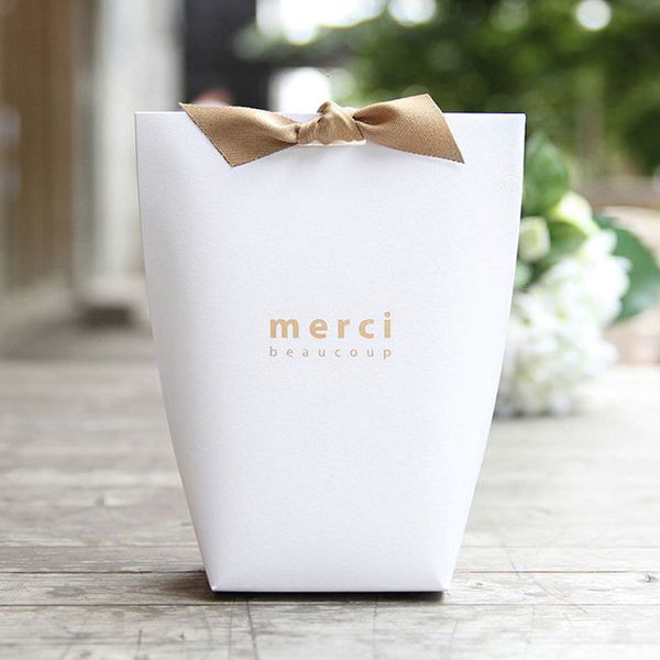 

factory price thank you merci gift wrap paper bag for gifts wedding favors box package birthday party favor bags
