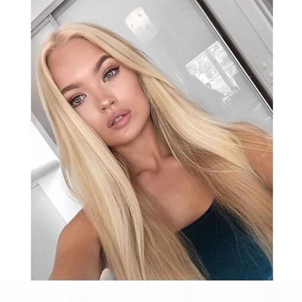 

brazilian honey blonde full lace human hair wigs brazilian 613# straight human blonde hair lace front wigs with baby hair, Black;brown