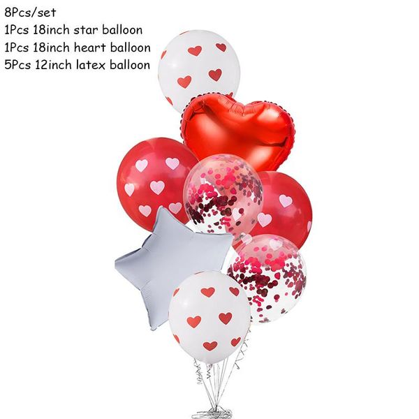 

1set love balloons confetti air balloons ball helium balloon for valentine's day gift wedding decoration balloons party supplies jllpqm
