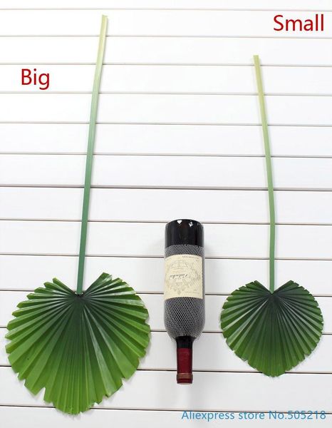 

1 pcs beautiful artificial fan shaped plastic dried green leaves plant home wedding decoration gift f424