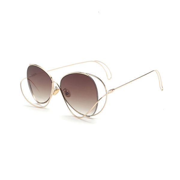 

2021 new luxury sunglasses classic metal frame sun glasses for women retro vintage fashion eyewear oculos shades 117068 df, White;black