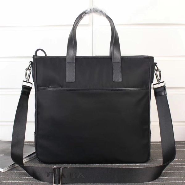 

new mens classic black nylon leather casual one-shoulder crossbody handbag parachute cloth business briefcase, Black;red