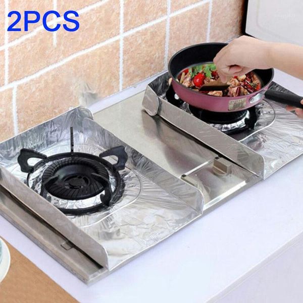

cooking oil splash screen folding gas stove anti splatter aluminum foil washable1