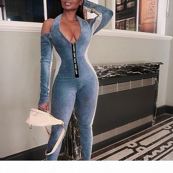 

women leggings jumpsuit one piece set deep-v design cutting fitness yoga gym jogging casual releasing lady stylist two pieces outfit, Black