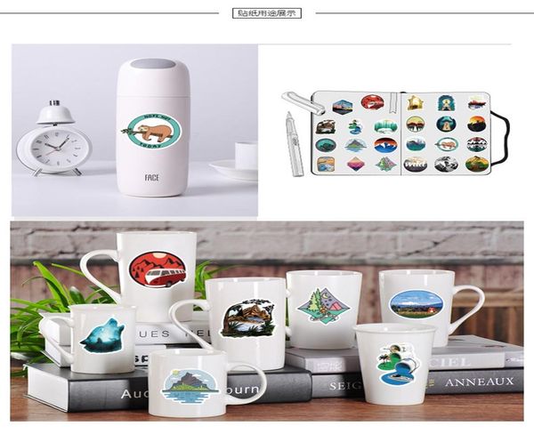 

50pcs landschaft outdoor sticker graffiti waterproof wasserdichte diy koffer lapfahrrad helm skateboard suitcase stiker wmtnku