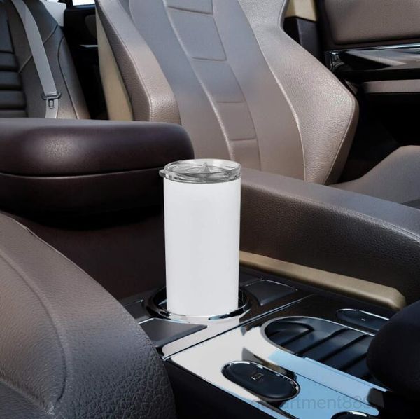 

skinny tumblers stainless steel water bottle double layer vacuum insulation cups car coffee with lid straws drinkware sea shipping owd2398