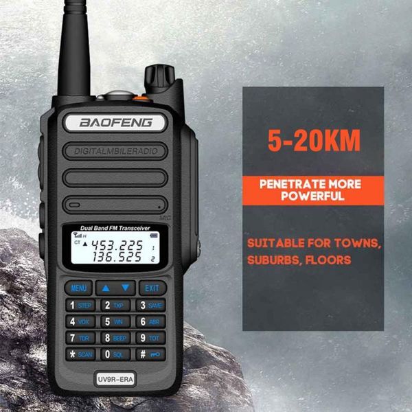 

walkie talkie vhf uhf transceiver two way radio with antenna 128 channel ip68 waterproof