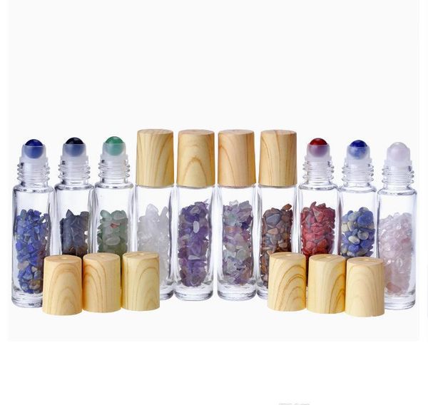 

essential oil diffuser 10ml clear glass roll on perfume bottles with crushed natural crystal quartz stone,crystal r jllfvw garden_light