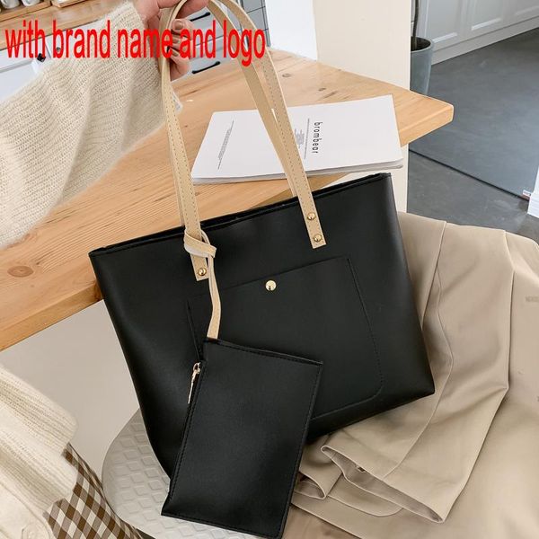 

excellent leather pu quality fashion women shoulder bags tote designers handbags shopping bags with purse pocket composite bag l2tvn 6591
