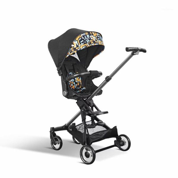 

strollers# two-way lightweight child baby stroller folding trolley sliding artifact can sit and lie down stoller strollers1