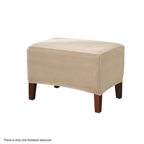 

chair covers soft elastic stretch footstool slipcover full coverage furniture protector dirt resistant foot rest ottoman cover living room