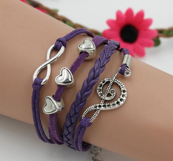 

butterfly retro multielements tree love believe dream life leather handmade charm multilayer bracelet mxi design