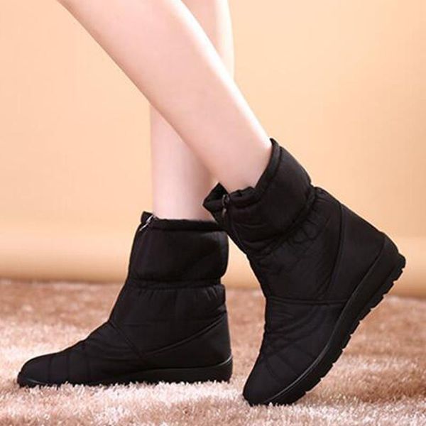 

women boots women's winter shoes 2020 warm shoes woman waterproof ladies snow boots for women winter ankle botas mujer, Black