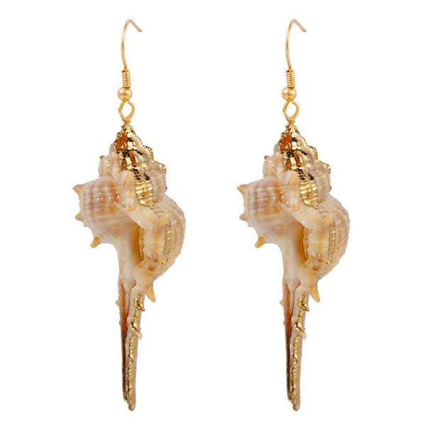 

Bohemia Gold Cowrie Shell Earrings For Women 2020 Long Seashell Earrings Fashion Beach Jewelry Hippie Boho oorbellen pendientes, Silver
