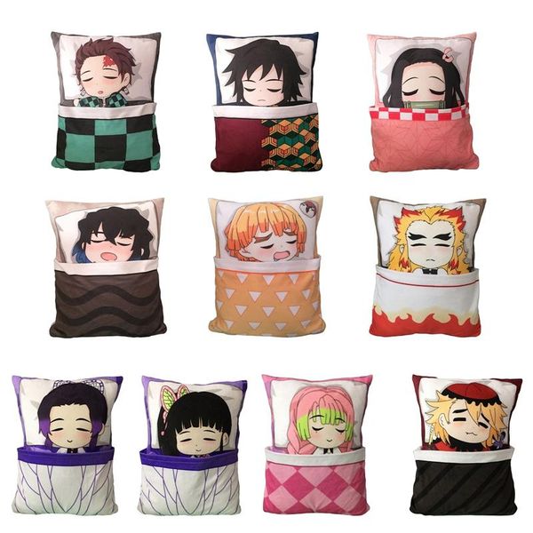 

pillow anime demon slayer: kimetsu no yaiba agatsuma zenitsu cosplay cute plush dolls figure super soft doll xmas gifts