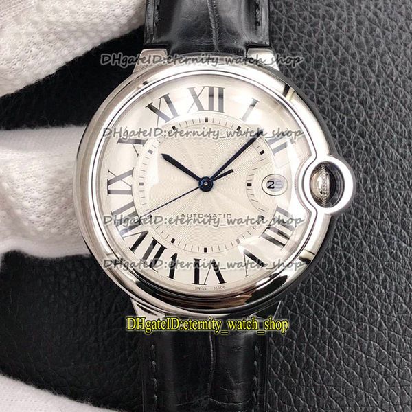 

eternity v6f 2020 v7 upgrade version 42mm eta 2824 a2824 automatic white dial 6901351 mens watch sapphire leather band sport watches 69016z4, Slivery;brown