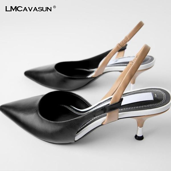 

lmcavasun brand 2021 summer new black office high heels women's shoes white pointed fine heel high heels