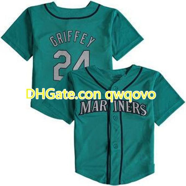 

toddler ken griffey jr. jersey stitched green #24 ken griffey jr. cool base baseball jerseys 2t-4t, Blue;black