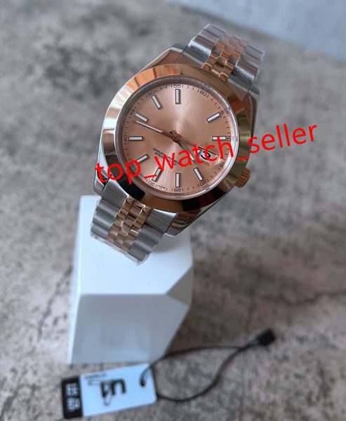 

men luxury watches u1 factory 4 styles 41mm 126301 103200 126334 rose gold bezel cal.2813 automatic mens sport wristwatch, Slivery;brown
