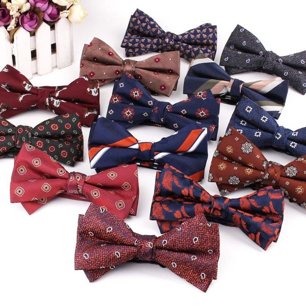 

bow ties men tie navy striped bowtie for floral business wedding butterfly suits cravats jacquard bowties, Black;gray