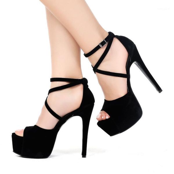 

mst-1042 women platform heels shoes night party evening dress high fashion thin heels1, Black