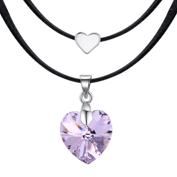 

heart-shaped chokers neckline anti allergic skin rope embellished with crystal from clothing accessories1, Golden;silver