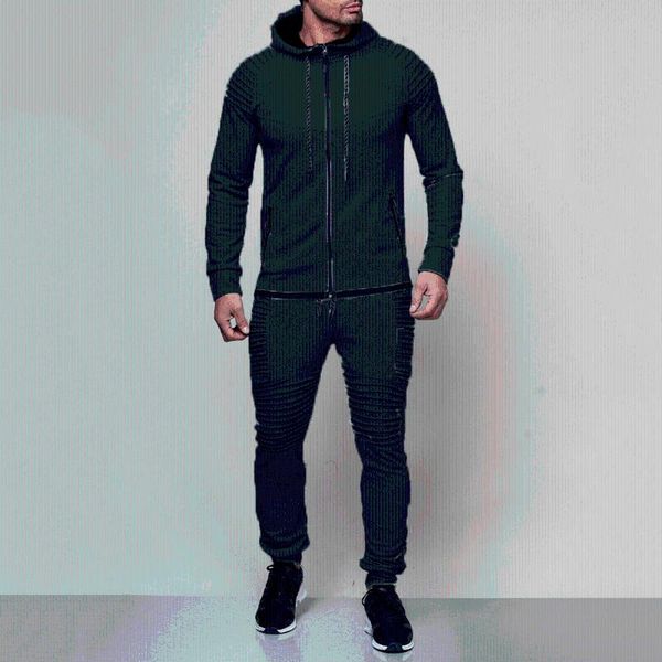 

men's tracksuits men tracksuit two piece fleece gothic sets oversized print long sleeve punk hoodie suit autumn sport pants set sweat j, Gray