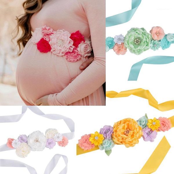 

pregnant women belt pregnant women p belt pgraphic prop bride formal dress flower girdle1, White