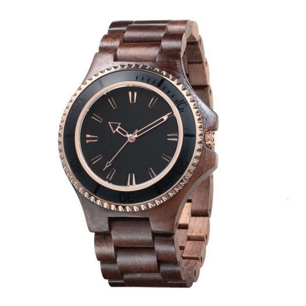 

men's watch 2019 quartz wooden watch unique creative watch, Slivery;brown