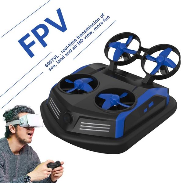 

s200 mini rc drone 600tvl fpv 3in1 mode switchable waterproof hovercraft one button flip over low-pressure alarm rc toys
