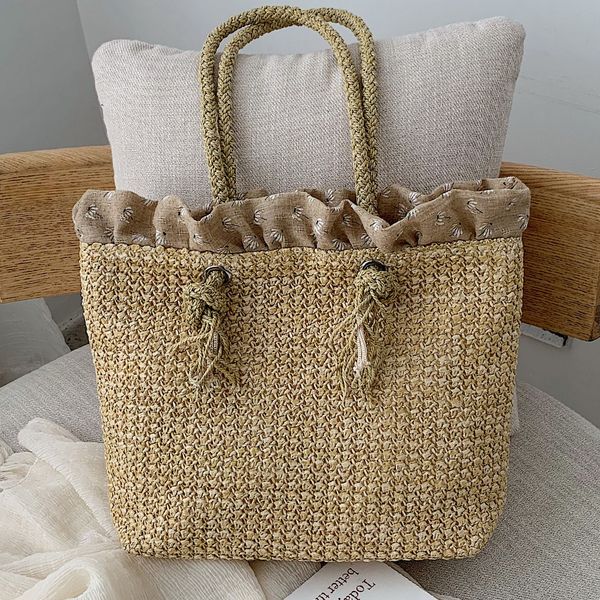 

hbp fashion handmade woven straw handbag shoulder bag large summer beach bag women luxury handbags women bags designer borsa mare