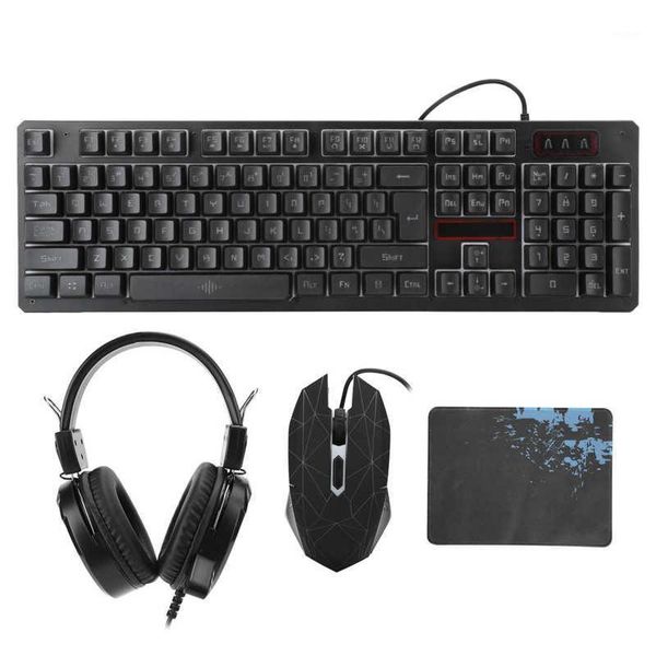 

3pcs wired keyboard mouse headset set gaming backlight keyboard for lapcomputer1
