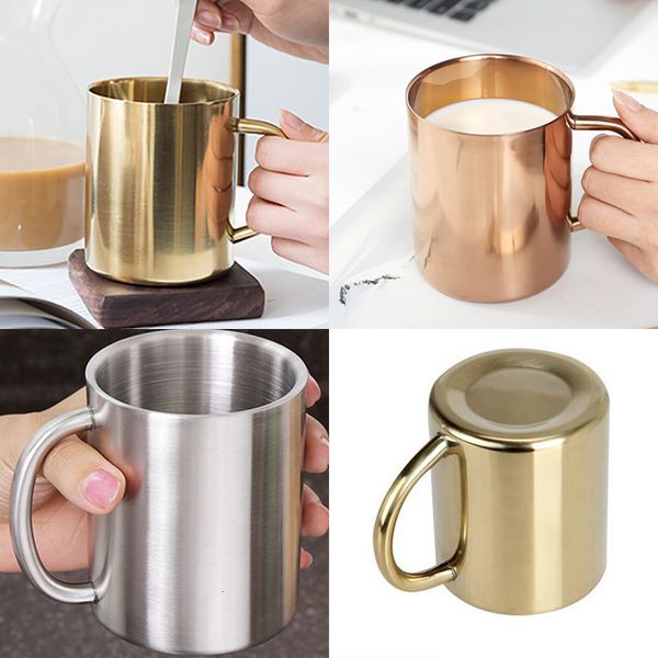 

stainless steel coffee cups copper plated mugs cocktail bar beer drinkware water cup tumbler wine glass 3 color wx9-118