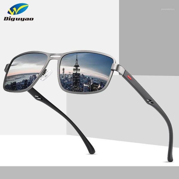 

diguyao new sunglasses men polarized square metal frame male sun glasses driving fishing eyewear zonnebril heren gafas de sol1, White;black