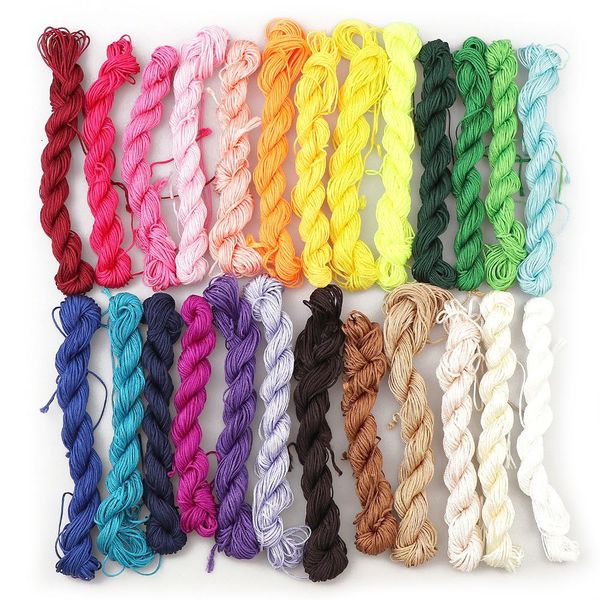 

20m braided macrame silk chinese knot satin nylon cord polyester rope for diy jewelry necklace making beading thread string 1mm h wmtrga
