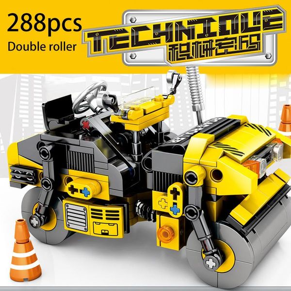 

sembo 288pcs technic engineering building block mode sets double roller truck city construction vehicle car toy for children boy wmtesn