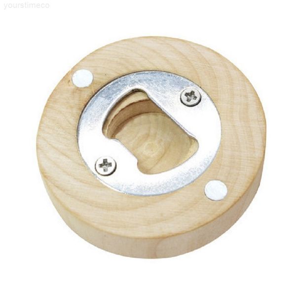 

magnet shape coaster fridge wooden decoration round beer bottle opener dhl