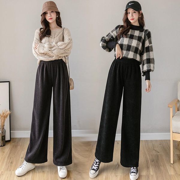 

women's pants & capris 2021 hip hop streetwear baggy harem autumn loose solid sweatpants harajuku cotton joggers women trousers, Black;white